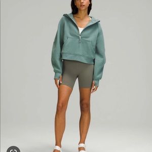 Tidewater teal perfectly oversized scuba 1/2 zip